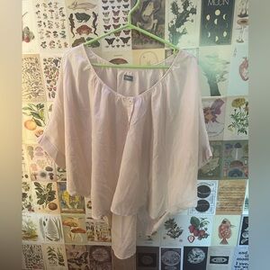 Sheer. Poncho style fitted shirt. Size large.